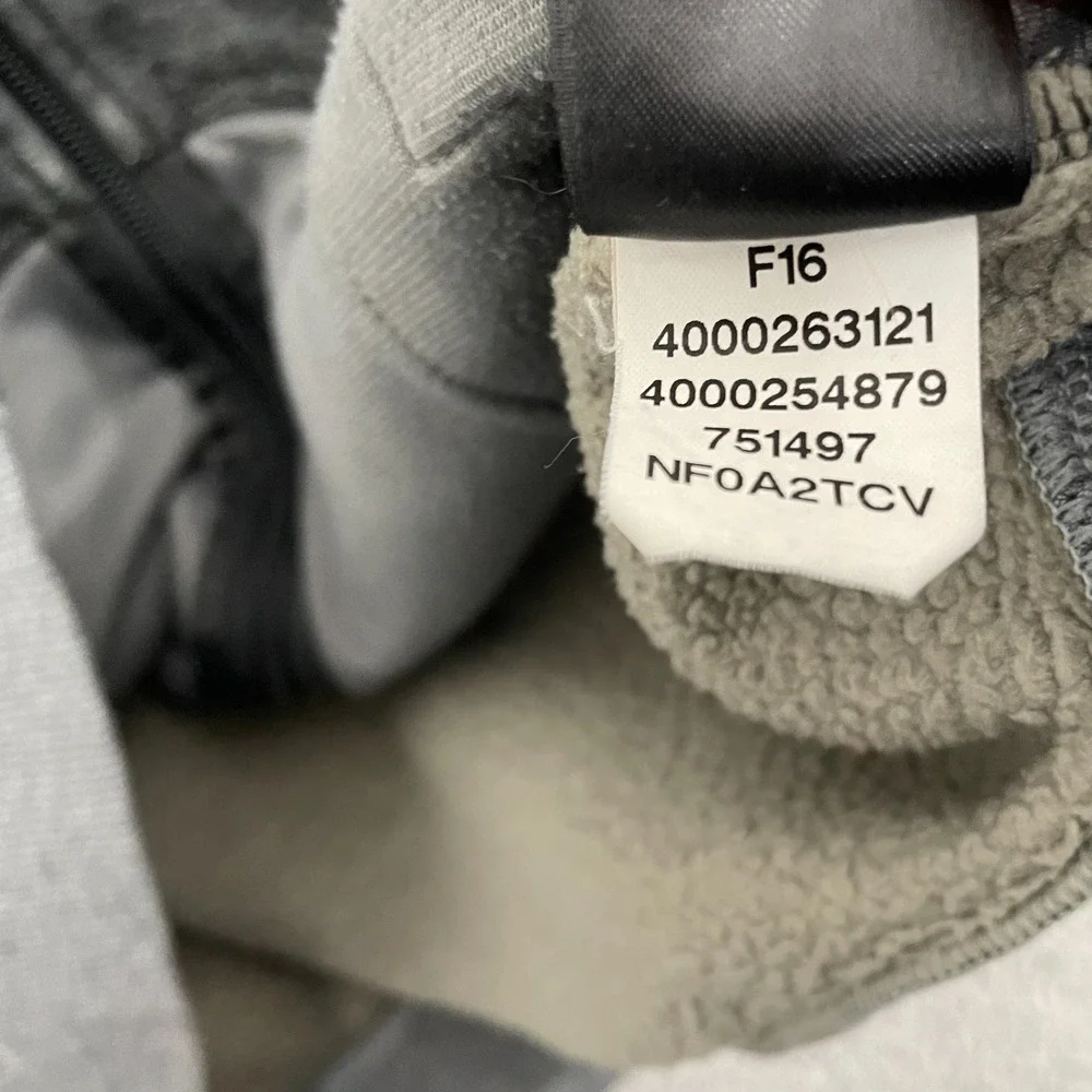 The North Face Tech Sherpa Lined Full Zip Men M Gray Outdoor Gorpcore Hoodie‎